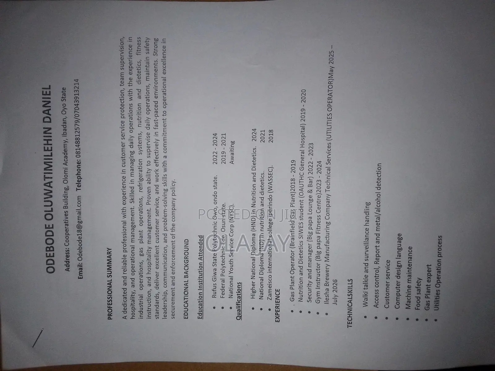 Security CV