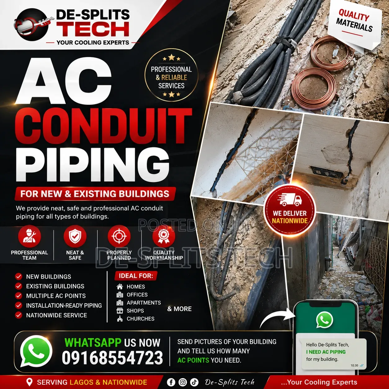 Professional AC Conduits Piping