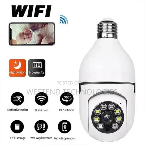 PTZ Panorama Camera WiFi Bulb Camera