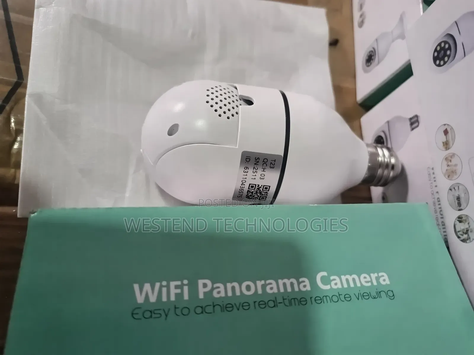 PTZ Panorama Camera WiFi Bulb Camera