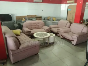 Imported Contemporary Pillow-Top Genuine Leather Sofa Set