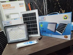 200W Solar Street/Flood Light - Powerful Outdoor Security Light