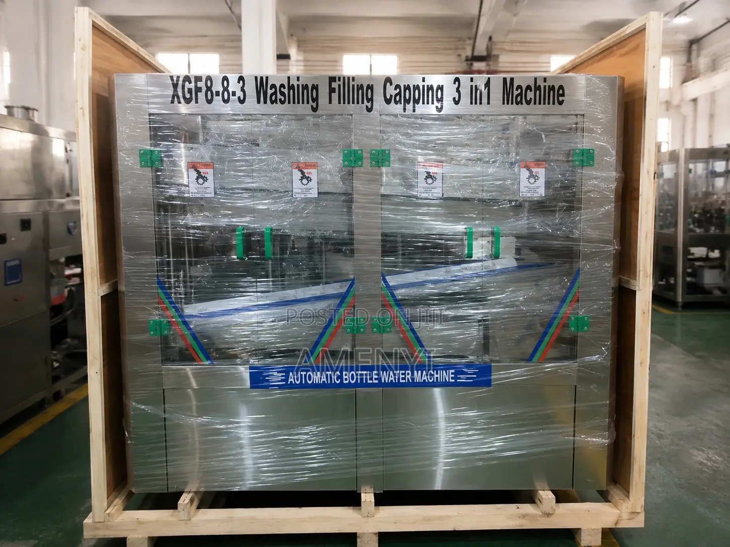 XGF 8-8-3 Automatic 3-in-1 Bottle Water Filling Machine 3000BPH