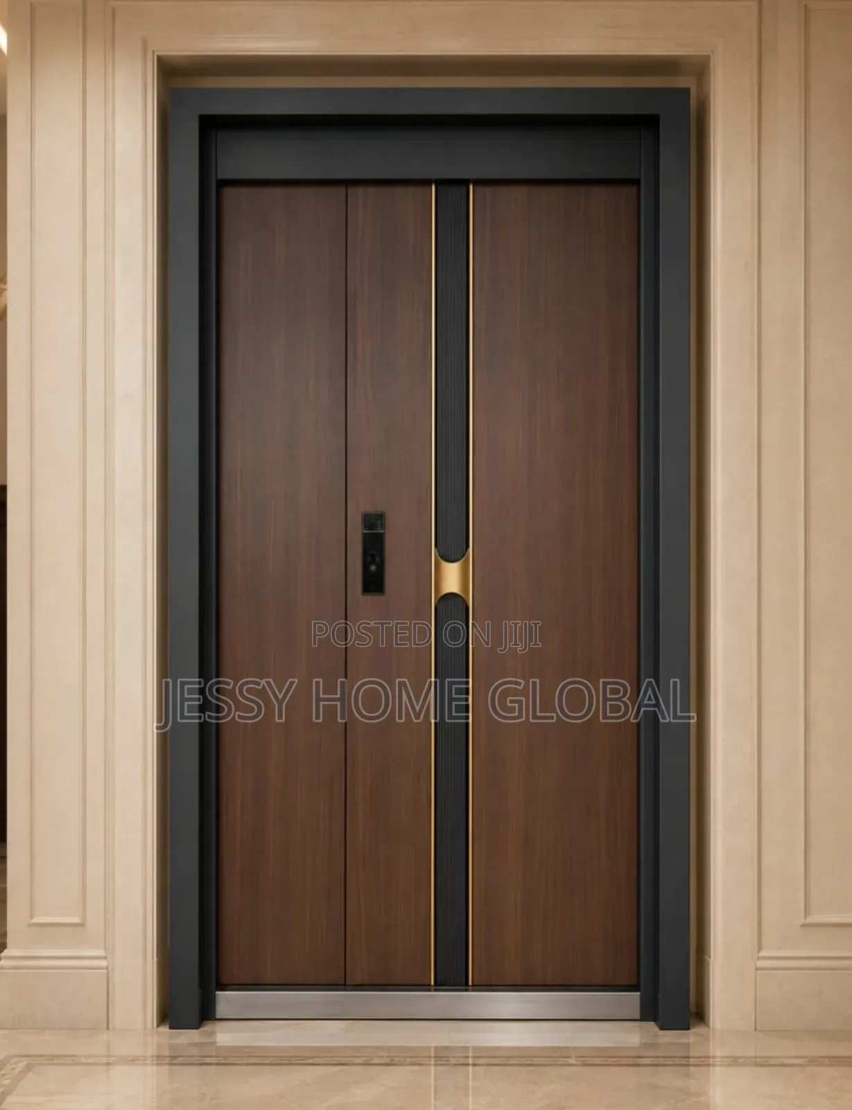 4ft by 7ft Fire Proof Doors Brown and Gray