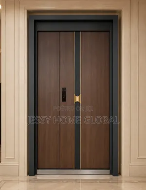 4ft by 7ft Fire Proof Doors Brown and Gray