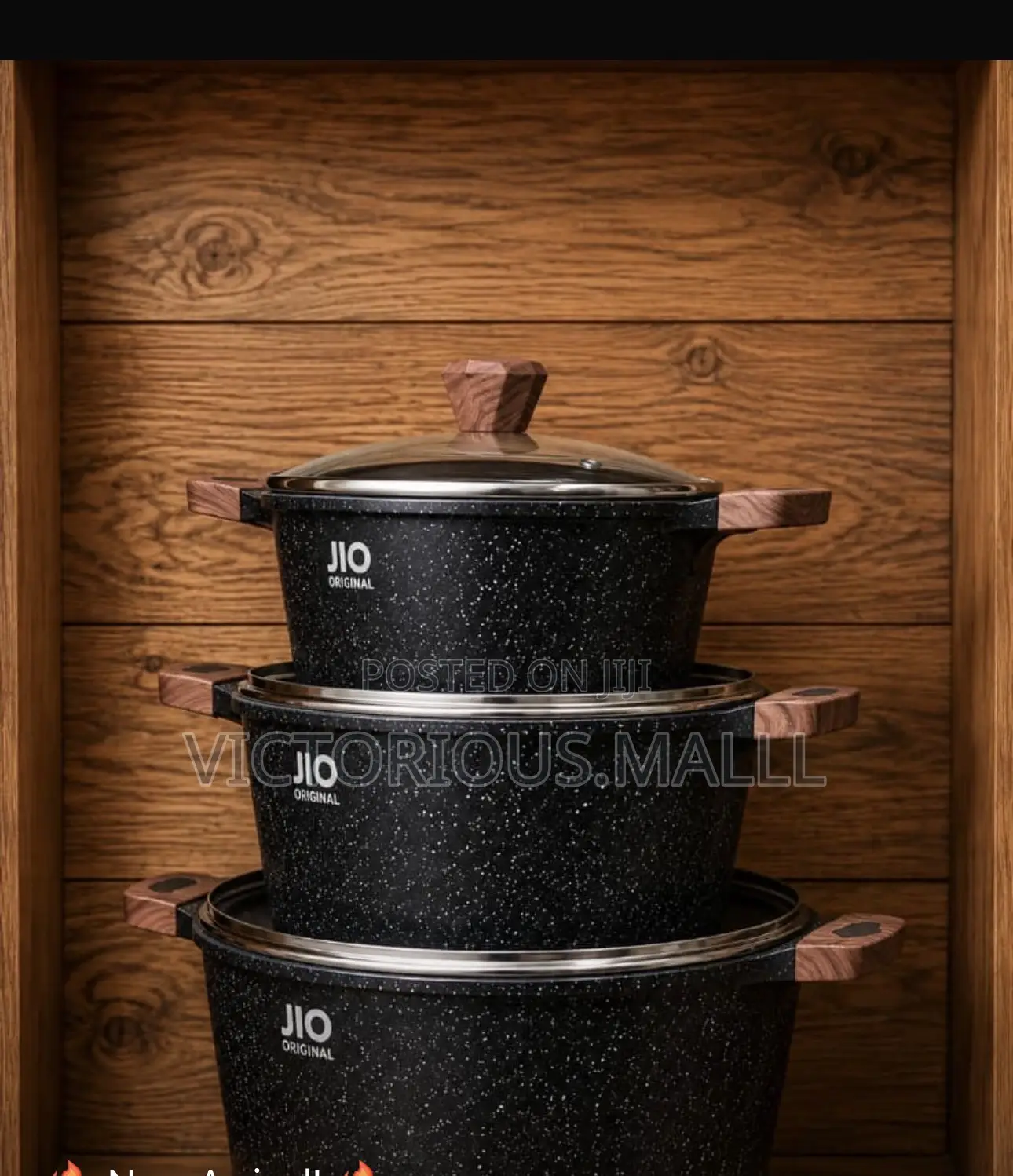 JIO Premium Granite Non Stick Cookware Pot Set