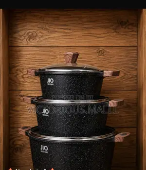 JIO Premium Granite Non Stick Cookware Pot Set
