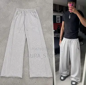 Wide-Leg Puddle Sweatpants