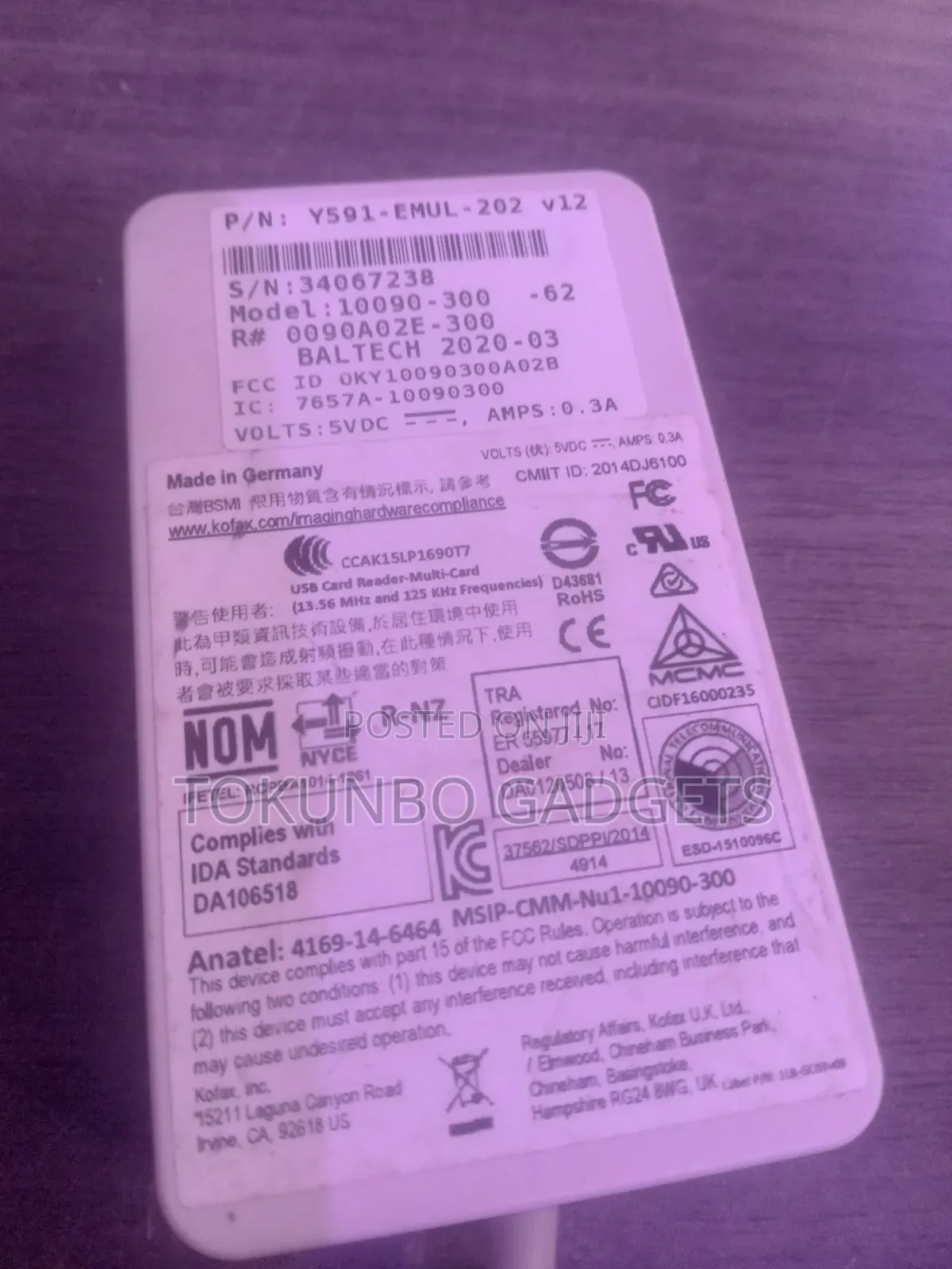 Nuance Kofax Y591-Emul-202 V12 RFID USB Card Reader