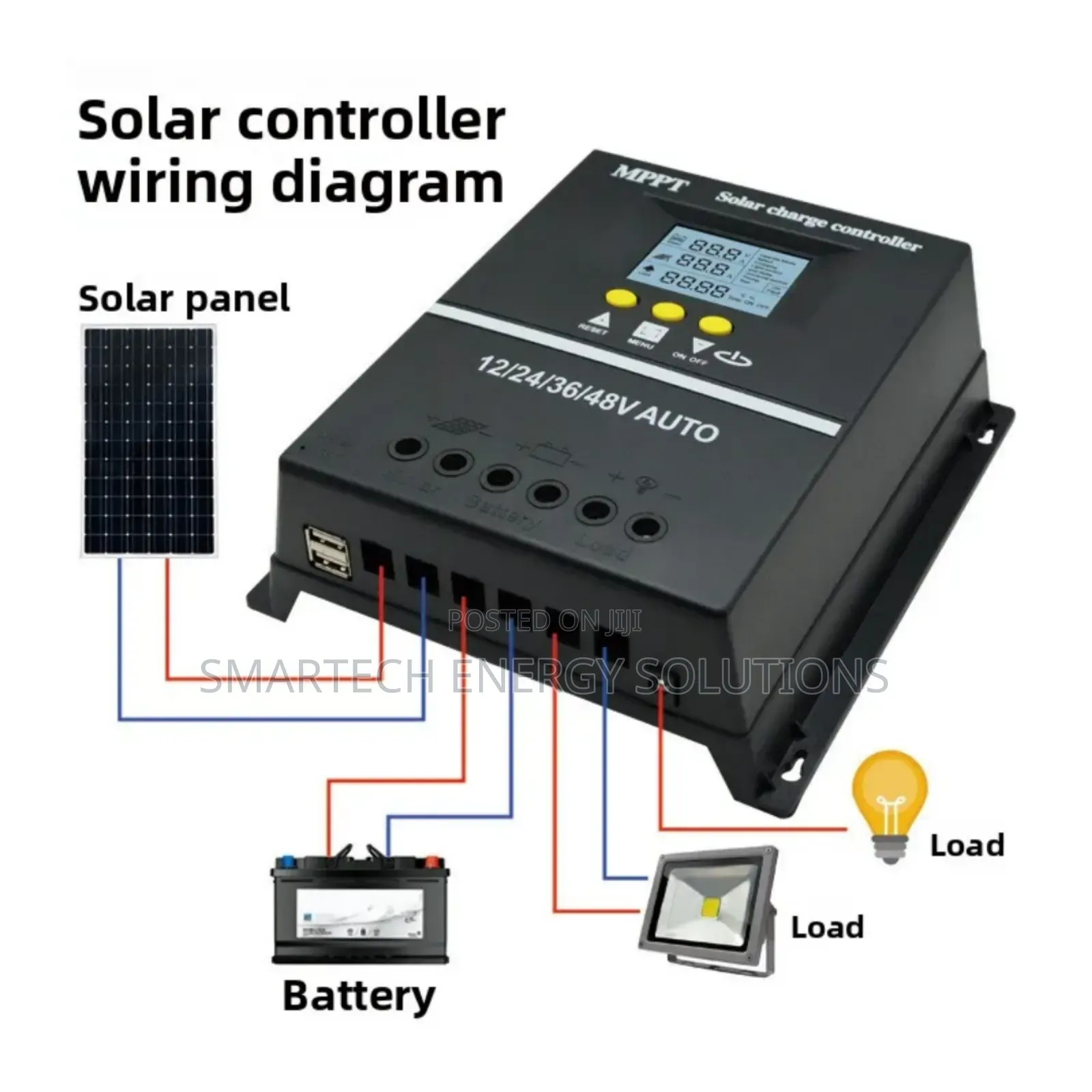 SY48100A 100A PWM Solar Charge Controller – 12v/24v/36v/48v Auto