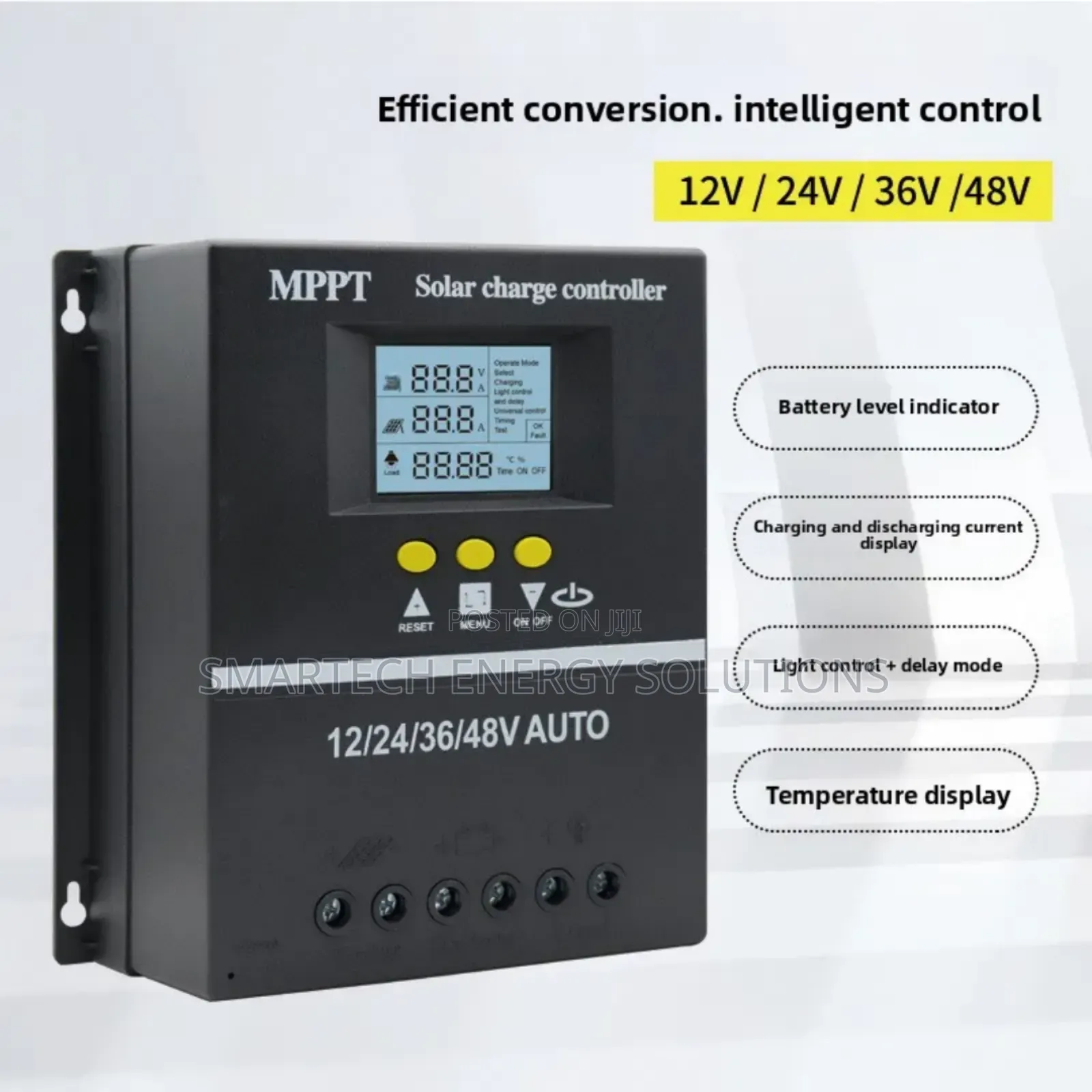 SY48100A 100A PWM Solar Charge Controller – 12v/24v/36v/48v Auto
