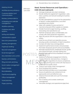 Human Resources and Operations Manager