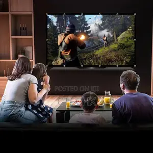 150 Inch Projector Screen Indoor Outdoor Washable Anti-Crease 16:9