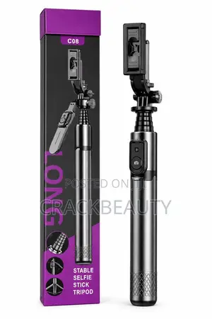 C08 Long Stable Selfie Stick Tripod - 7 Feet