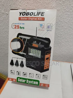Yobolife Solar System With 3 LED Bulbs, Radio MP3