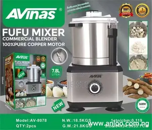 AVinas Fufu Mixer Commercial Blender (Model: AV-8078) 7.8 Liter