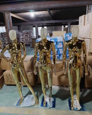 Size 10 Gold Woman Mannequin With Net Stone Head