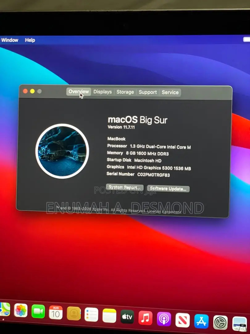 Laptop Apple MacBook 2015 8GB Intel Core M HDD 500GB