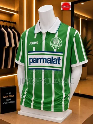 Palmeiras Retro Green White Football Jersey – Classic Striped Kit
