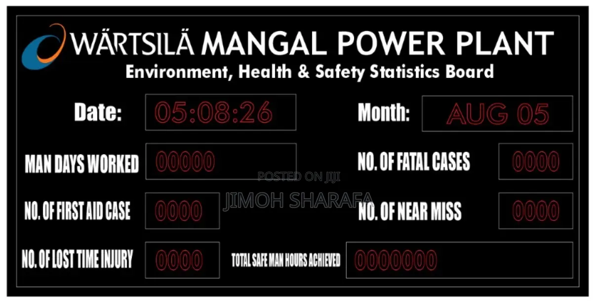 Safety Sign, Statistics Board and Advertising Board