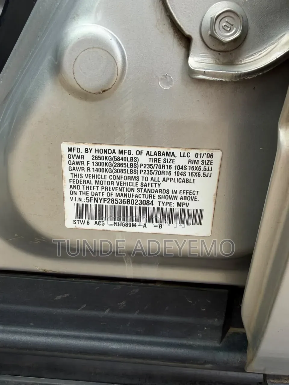 Honda Pilot 2007 Silver