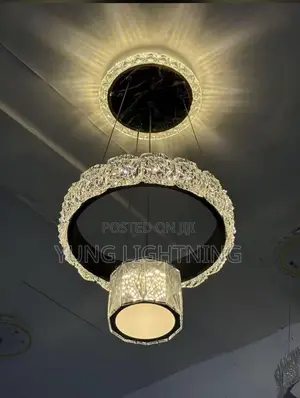 Luxury Crystal Ring Pendant Chandelier With 3 Colors