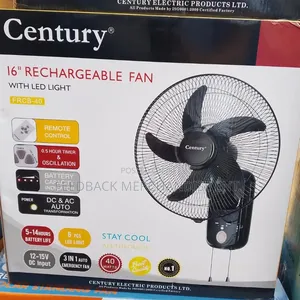Century Rechargeable Wall Fan "16" Inches