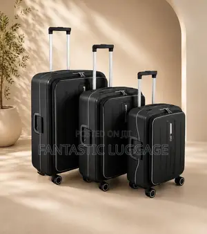 3-Piece Polypropylene Luggage Set | Laptop Compartment Bottle Holder