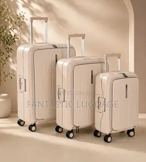 3-Piece Polypropylene Luggage Set | Laptop Compartment Bottle Holder