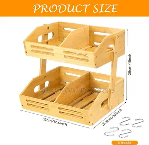 2 Layers Wooden Fruit Rack