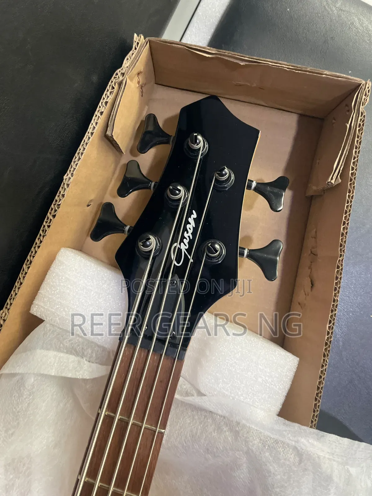 Original Guson 5 Strings Active Bass Guitar Double Battery
