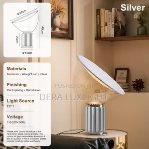Modern Nordic Glass Table Lamp – Black Bedside Desk Lamp
