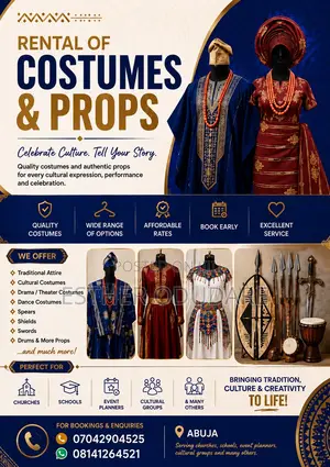 Costume Props Rental in Abuja – Cultural Event Costumes