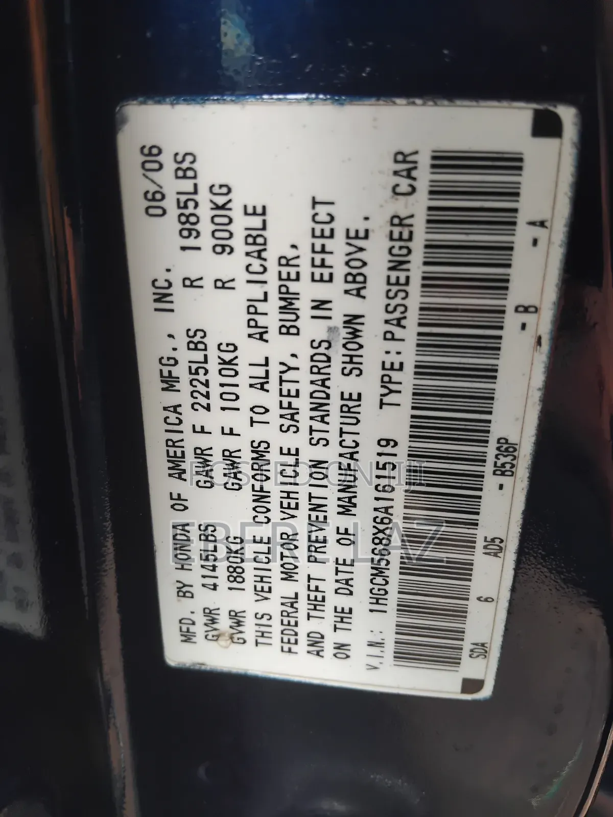Honda Accord 2006 Blue