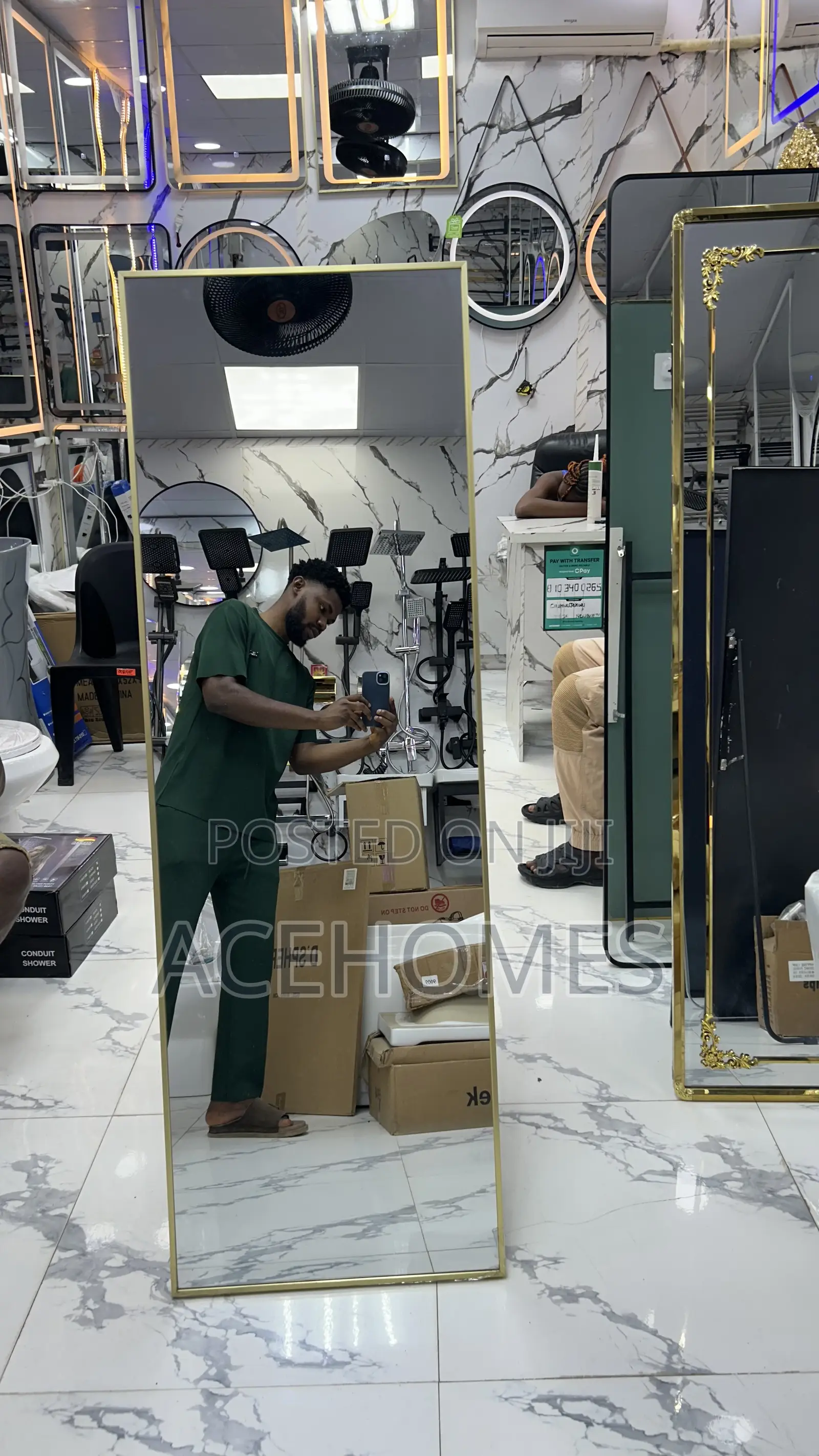 Aesthetic Mirror Golden Frame