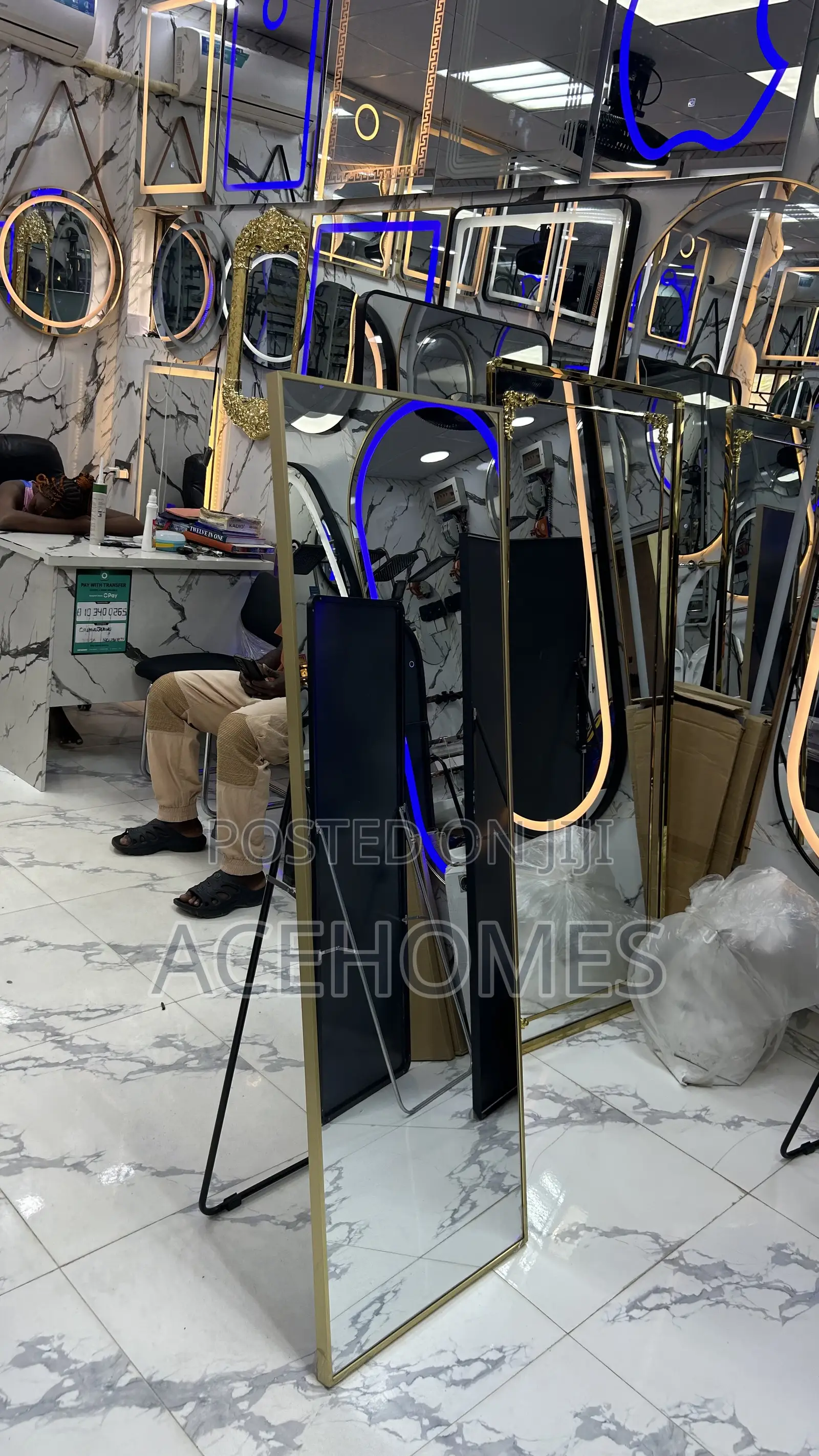 Aesthetic Mirror Golden Frame
