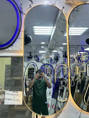 LED Mirror Golden Frame 3light