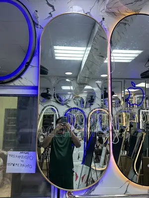 LED Mirror Golden Frame 3light