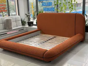 Well Padded Bedframe With Foreign Fabric and Very Good Finishing