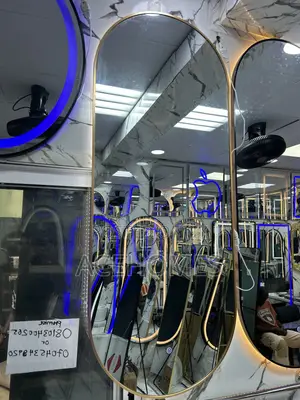LED Mirror Golden Frame 3light
