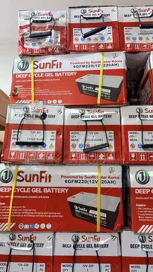 220a 12v Sunfit Solar Gel Battery Dry Cell Available in Stock