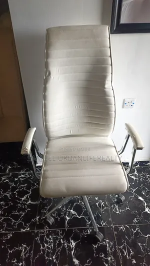 Neatly Used 3 White Executive Office Chairs
