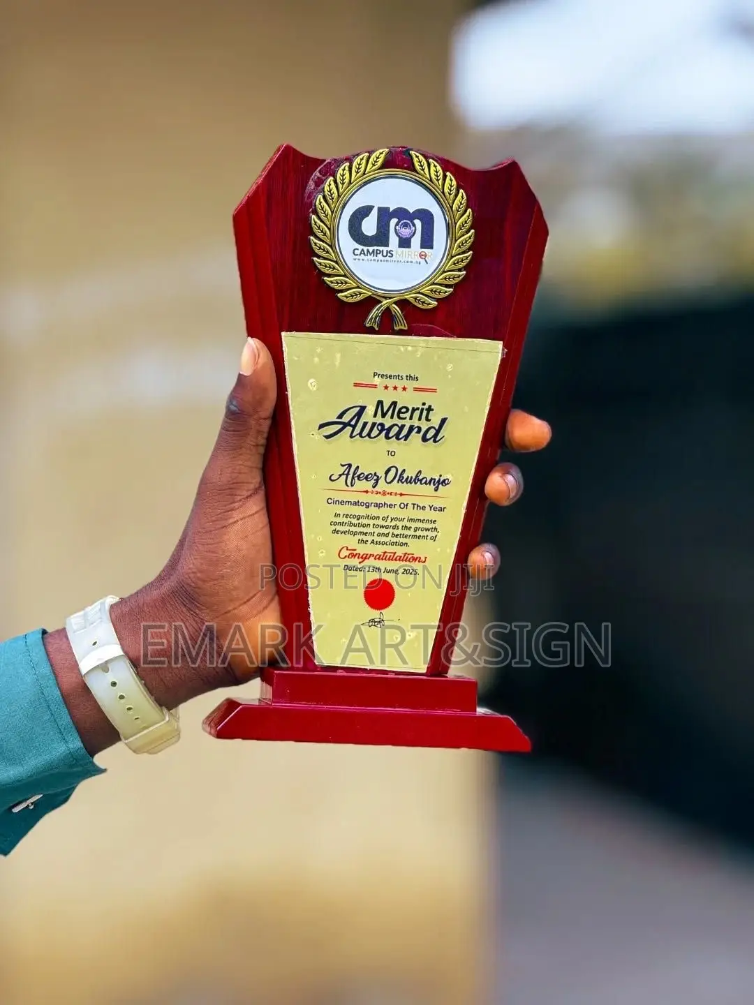 Wooden Award Plaque