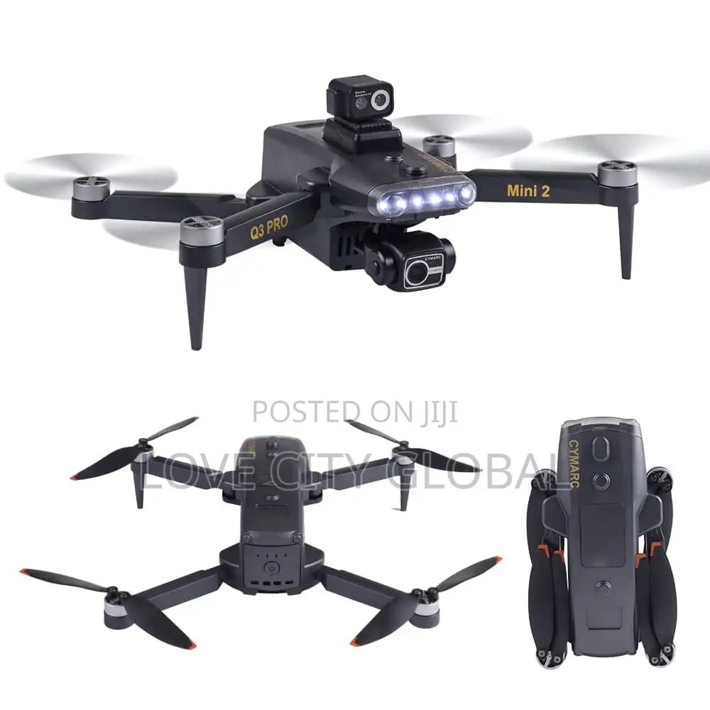 Q3 Mini 2 GPS Drone 3-Axis Gimbal Screen Display Remote 2 Battery