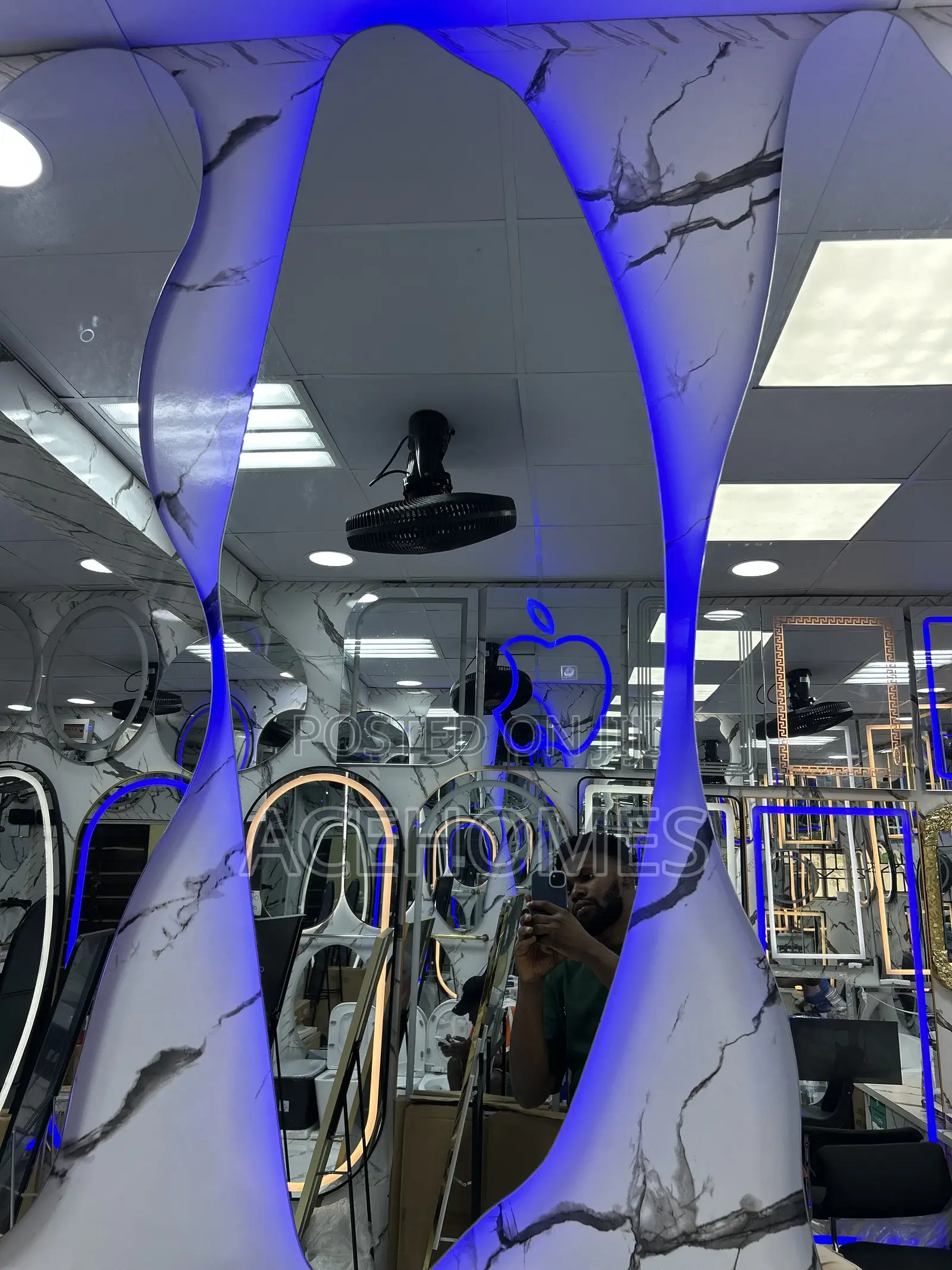 Mirror LED Moon Shape