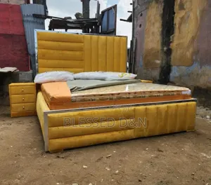 Gold Colour Quality Luxury Bed Frame