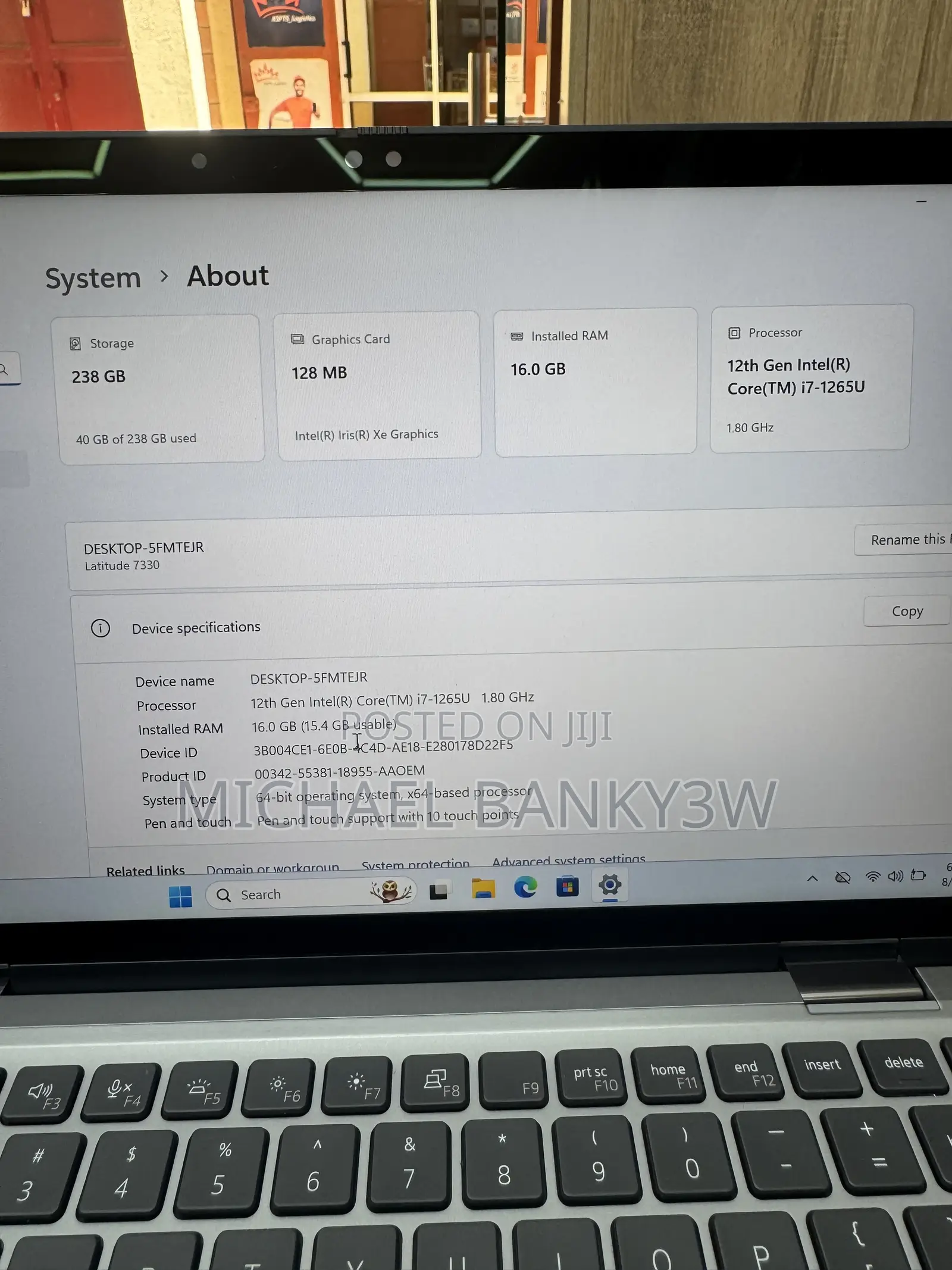 Laptop Dell Latitude 7330 16GB Intel Core i7 SSD 256GB