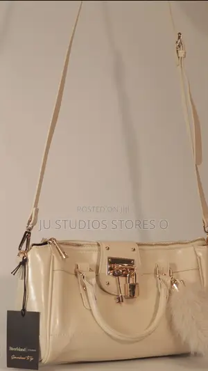 River Island Cream Handbag With Gold-Tone Lock