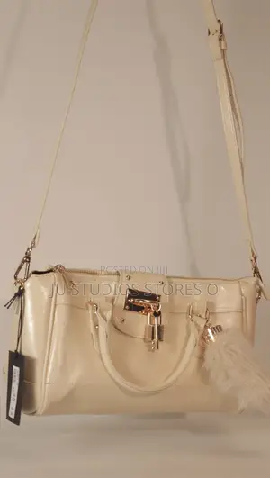 River Island Cream Handbag With Gold-Tone Lock