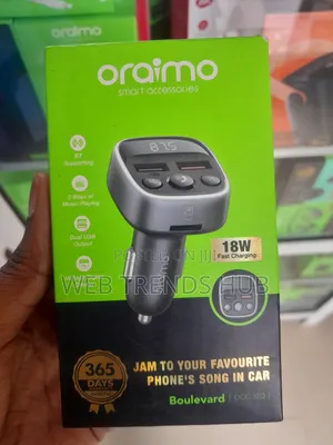 Oraimo Boulevard OCC-32D 18W Fast Car Charger Wireless FMTransmitter